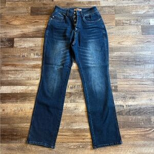 Judy Blue Dark Blue Straight Fit Jeans